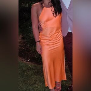 ASOS Neon Orange slip dress